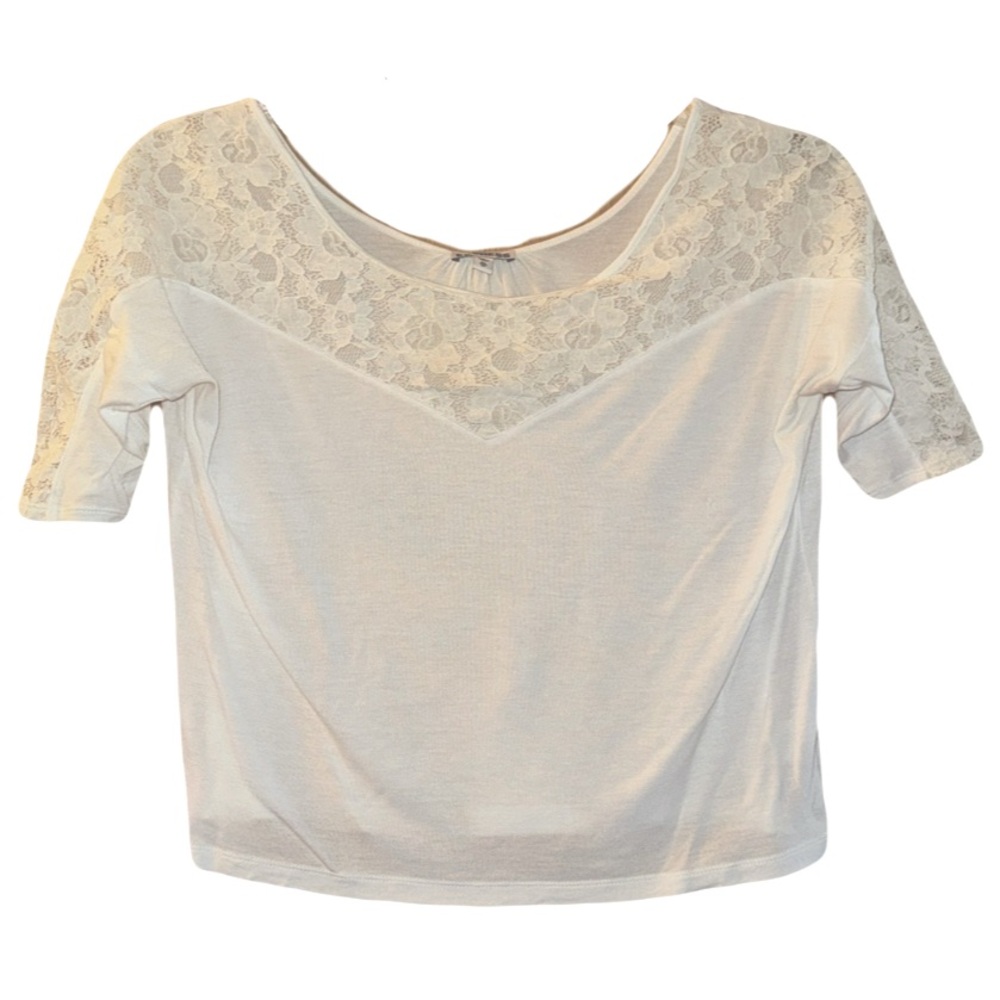 Crop Top w/ Lace Embellishment